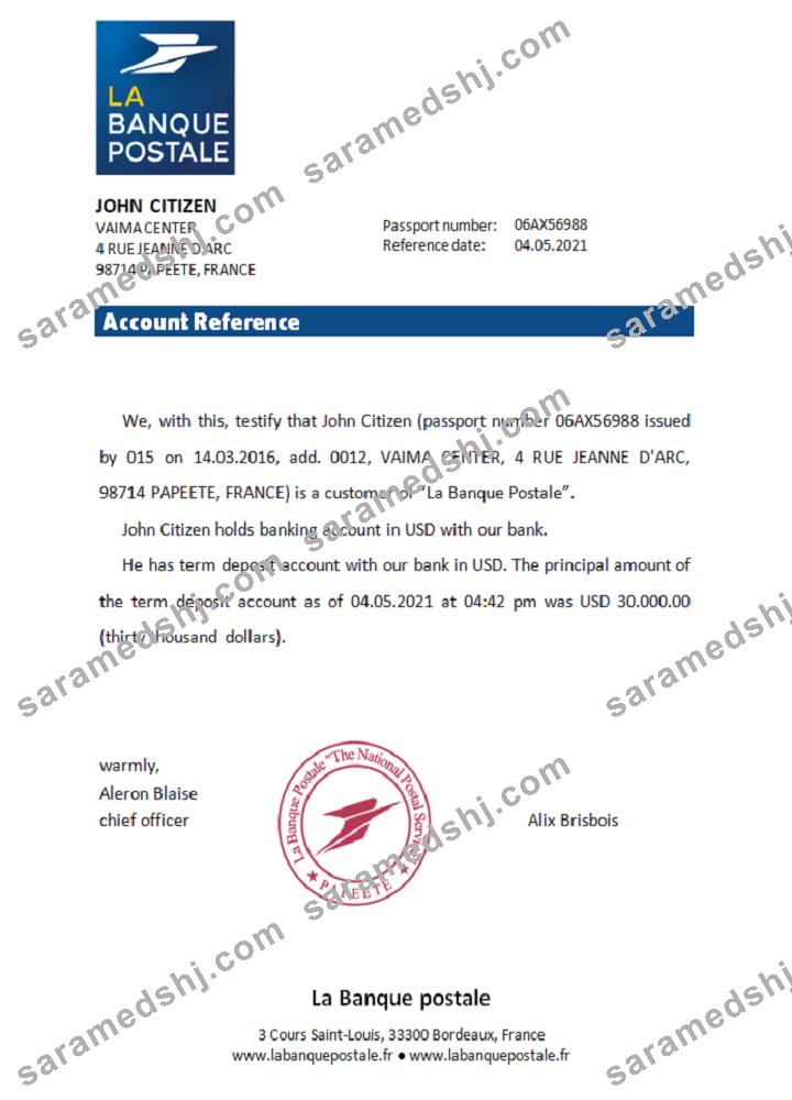 France_La Banque Postale_reference